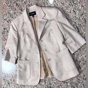 Tan Wool/Cashmere EXPRESS Blazer - 3/4 sleeves